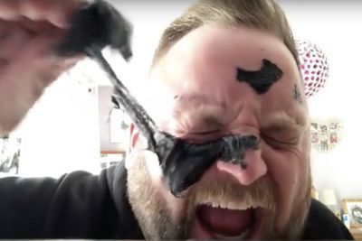 Video: Arron Crascall's Attempt At The Face Peel Mask ' Hilarious!