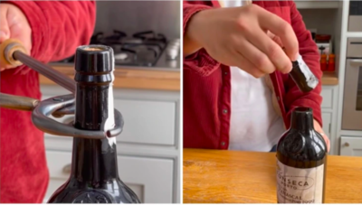 Man Teaches Himself To Open Wine Bottle With Heated Port Tongs