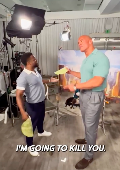 Kevin Hart And Dwayne Johnson Takes On Hilarious  Tortilla Challenge