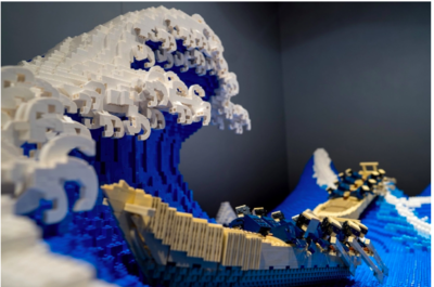 Artist Recreates Great Wave Of Hokusai With 50 000 Lego Blocks