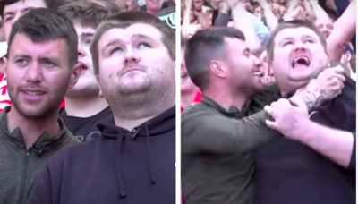 Soccer Fan Makes Sure His Blind Friend Does Not Miss a Thing During Match