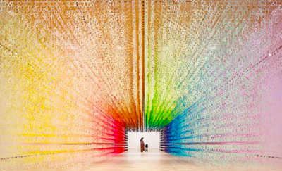 Artists Creates Incredible Rainbow Tunnel With 120,000 Paper Numbers