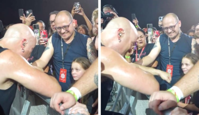 Lead Singer Of Disturbed Gets Off Stage Mid Concert To Comfort Crying Girl