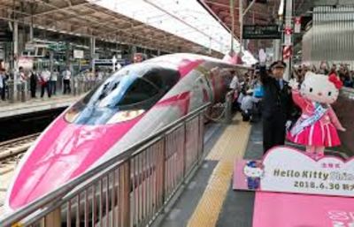 Japan Railroads Welcomed Famous Hello Kitty With A Dedicates Bullet Train