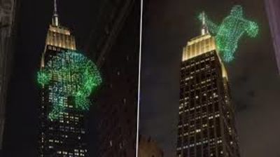 Light Show Creator Envisions Drone-made King Kong Ascending The Empire State Building